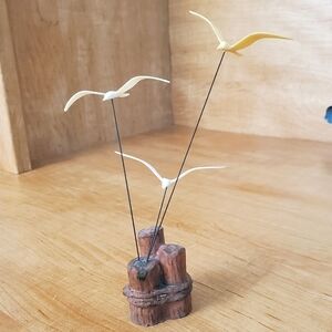 MCM Kinetic Seagull Trio Sculpture.